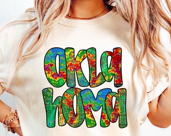 Oklahoma Storm Map Shirt, Bleached Shirt, Oklahoma Weather,Oklahoma Storm Season, Okie Summer Storm, Tornado Season Shirt, Oklahoma Lover
