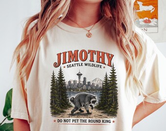 Vintage Jimothy Raccoon Shirt, Viral Seattle Raccoon Tee, Wildlife T-Shirt, Funny Meme Shirt, Cute Feral Animal Gift