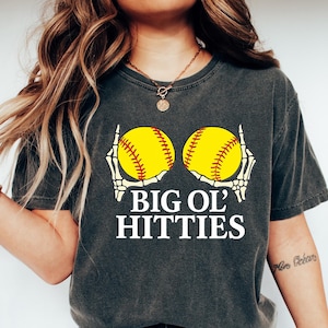 Big Ol’ Hitties Softball Shirt, Funny Skeleton Shirt, Softball Sports Shirt, Baseball Mama Shirt, Softball Mom Shirt, Sports Mom Gift