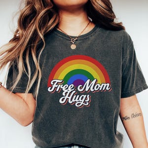 Free Mom Hugs Shirt, Pride Mom Shirt, Pride Shirt, LGBTQ Shirt, Pride Heart Shirt, Gay Shirt, Lesbian Shirt, Proud Mom Shirt, Pride Gift