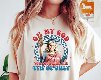 Funny 4th July Shirt, Hot Dog Lover Shirt, You Look Like The 4th Of July Make Me Want A Hot Dog Real Bad Tee, Movie Shirt For Women