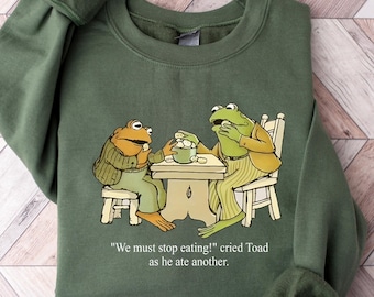 Frog And Toad Crewneck Sweatshirt, Frog And Toad Shirt, Vintage Classic Book Sweater, Retro Frogs Shirt, Cottagecore Sweater,Book Lover Gift
