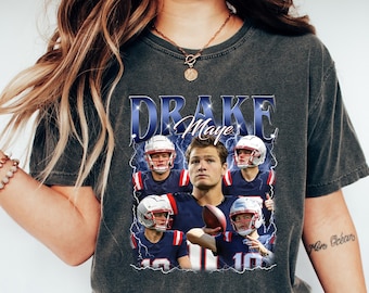 Drake Maye Shirt, Vintage 90's Rap Sweatshirt, Game Day Sweat, New England Football Shirt, Gift For Fans, I Love Drake Maye Shirt