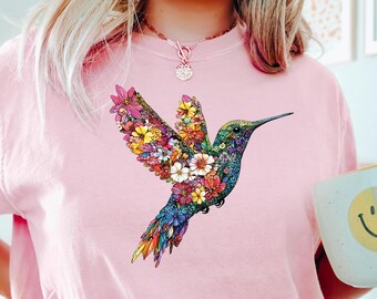 Hummingbird Shirt, Watercolor Birds T-shirt, Watercolor Hummingbird, Hummingbird Lover, Gift For Her, Bird Lover Shirt, Mothers Day Gift