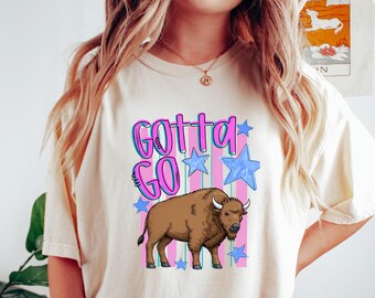Retro Buffalo Graphic Shirt, Funny Gotta Go T-shirt, Gift for Her, Kids Shirt