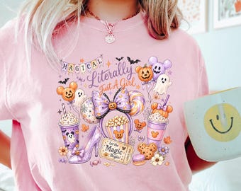 Literally Just A Girl Shirt, Disney Halloween Trip Tee, Minnie Witch Tee, Daisy Duck Halloween Shirt, Spooky Girls Shirt,
