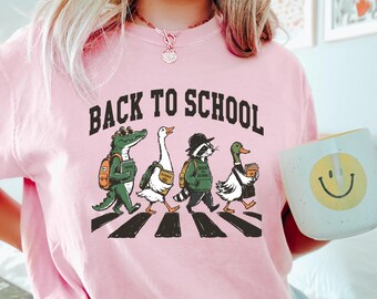 Bark To School T‑Shirt, Dog Student Backpack Tee, Classroom Outfit, Educational Style for Back to School Gift