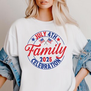 4th Of July Family Matching 2025 Shirt, Custom Family July 4th Celebration Shirt, American Family Shirts, Fourth Of July Party Gift