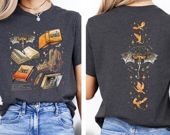 Fourth Wing Series Two Sided Comfort Shirt For Fans, War College T-Shirt, Dragon Rider Bookish Shirt, Book Merch Gift