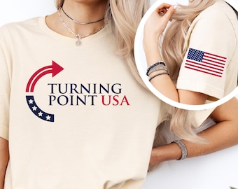 This Is The Turning Point Shirt, American Flag T shirt, Freedom Sweatshirt, Justice Tee, Activist Shirt, USA Flag on sleeves shirt