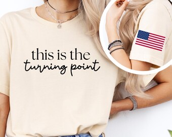 Charlie Kirk Shirt, This is the Turning Point T-Shirt, Stand With Charlie Tee, Freedom Shirt, American flag Sweatshirt, Charlie Kirk Hoodie