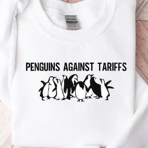 Penguins Against Tariffs Funny Trump Tariffs Shirt, Penguins Heard Island and McDonald Islands Resist,Anti Trump Anti Tariffs Unisex Tee