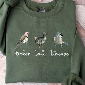 Anti Maga Bird Shirt, Flicker Dodo Titmouse Subtle Fck Trump Shirt, Gift for Democrat, Fck Trump Progressive Liberal Flower Tee, FDT shirt