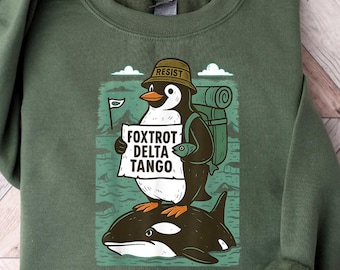 Penguins Against Tariffs Resist Comfort Shirt, FDT Anti Trump Inflation Tee, Anti Billionaires, Democratic Liberal, Anti Oligarchy Shirt
