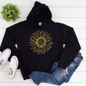 Sunflower Sweatshirt,Fall Sweaters, Fall Tee Shirt, Christmas Sweaters, Ladies Fall Sweatshirt, Womens Fall Hoodie, Christmas Gift