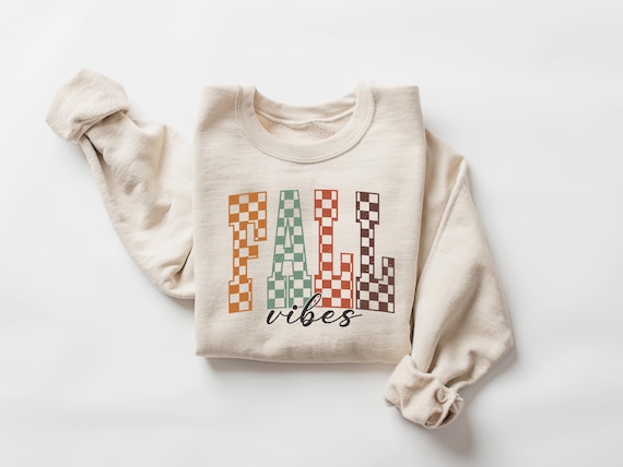 Retro Fall Vibes Sweatshirt, Cozy Fall Sweatshirt, Lovely Fall Tshirt, Cute Fall Vibes Crewneck Sweater, Women Fall Gift, Girly Cozy Sweater