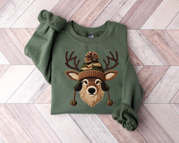 Deer Hunting Sweatshirt, Camo Deer Sweater, Deer Hoodie, Deer Season Sweatshirt, Hunting Season, Hunting Season Sweatshirt, Hunting Dad Gift