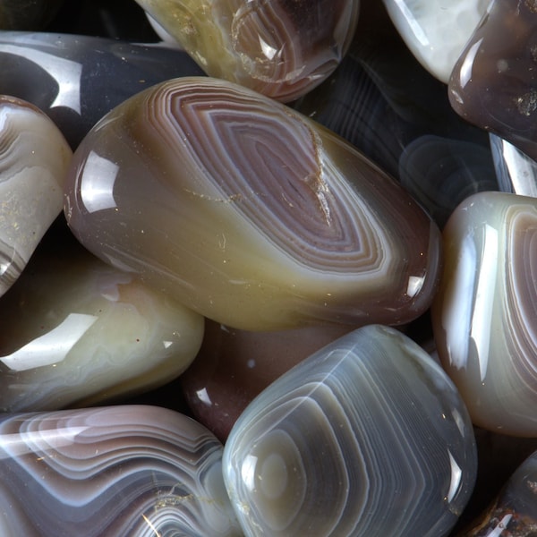 Banded Botswana Agate Tumbled