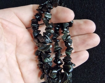 Obsidian Black Chip Armband