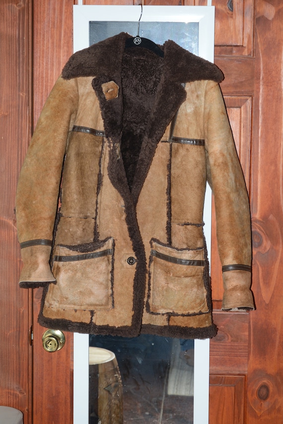 sheep skin leather coat - image 1