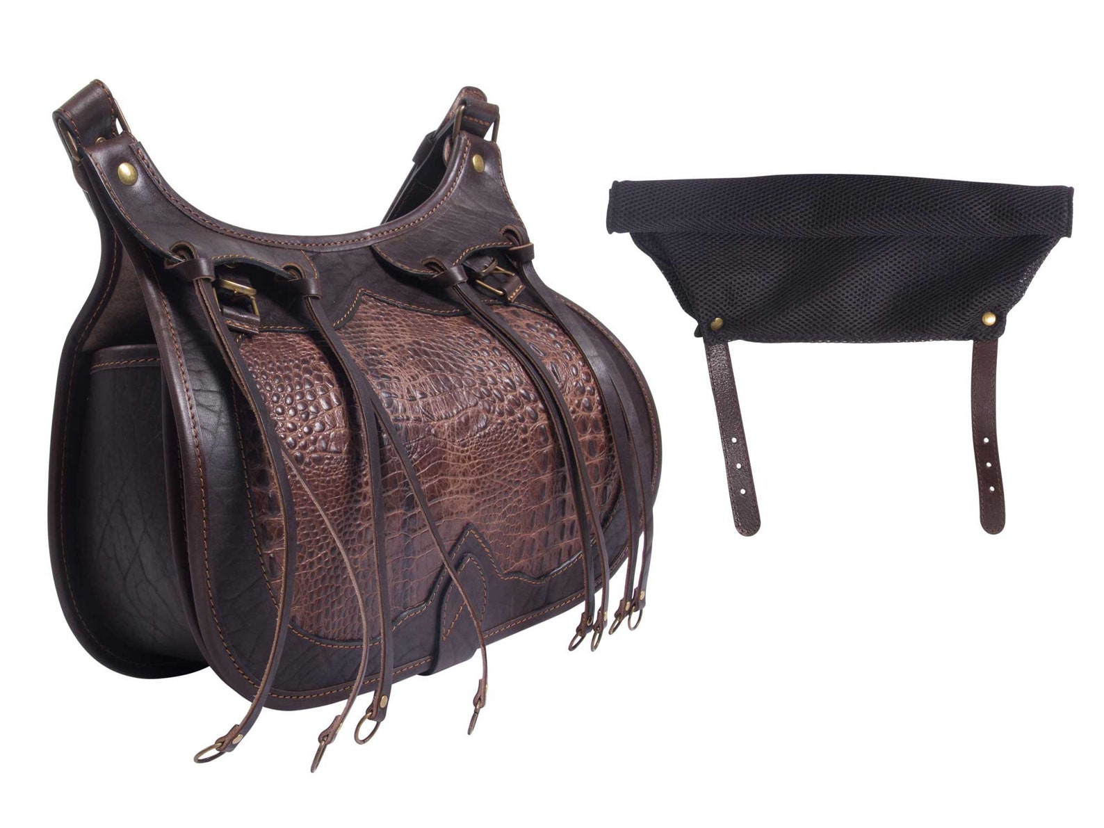 Luxurious Genuine Real Leather Hunting Bag Handmade Brown Etsy