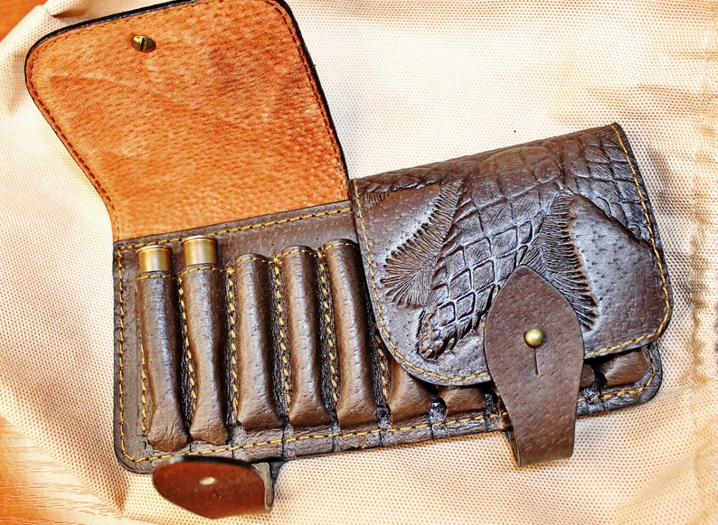 Leather Ammo Pouch Rifle Ammo Wallet Ammunition Carrier for Etsy