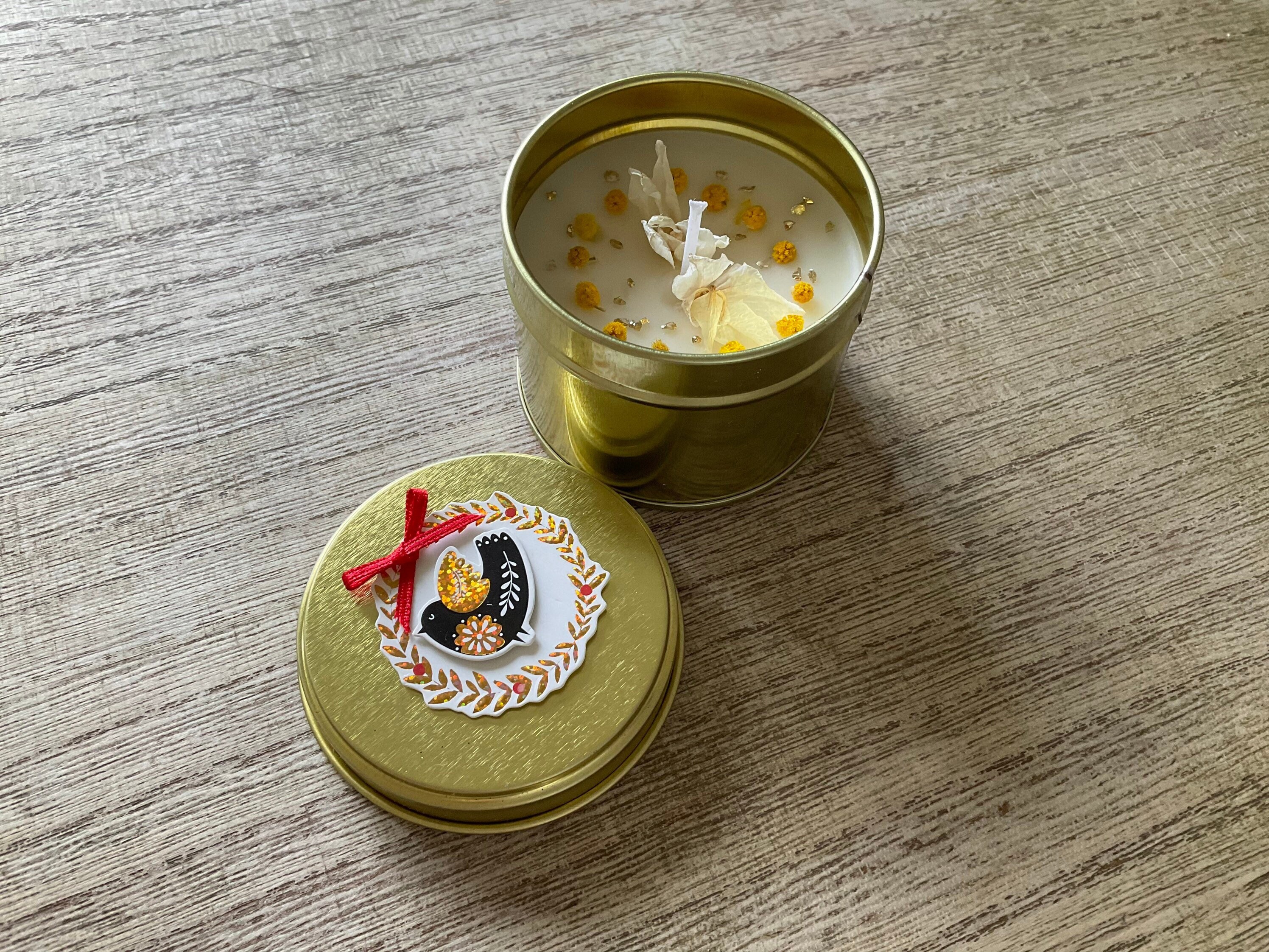 Bougie Fleurs Séchées de Pâques