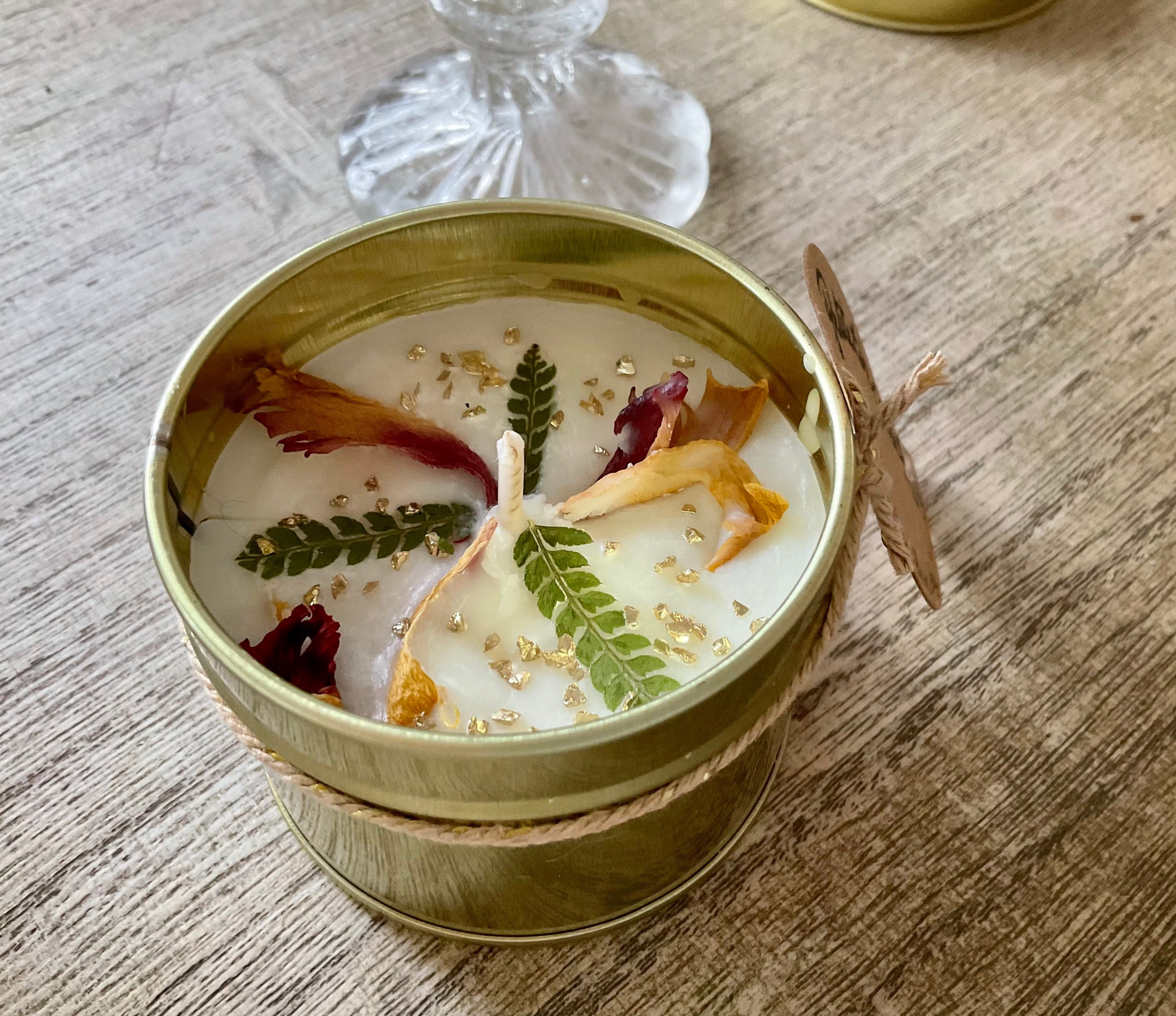 Bougie Fleurs Séchées Bio