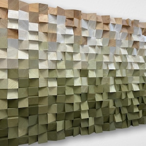 Elegant wall art decor for bedroom, Texture wood wall art, mosaic wood, Sound Diffuser, Reclaimed Art, Wood Wall Art, Acoustic Diffuser