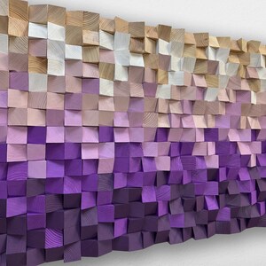Peinture faite main en bois d'accostage, art mural en bois pour décoration scandinave, décoration de salon, art mural 3D