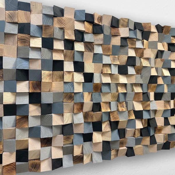 Wood wall art large size, Wooden wall decor modern rustic piece, Decorative wall art for the home, living room decor, wooden wall decor, 3D