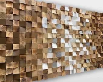 Texture wood wall art, statement wall art, 3d mosaic artwork, contemporary art, wood pieces art