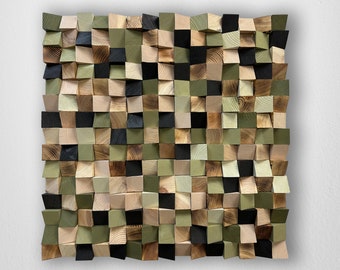 Handcrafted product, reclaimed wood,Wall sculptures, modern rustic home, acoustic conditioner, coastal decor, mosaic wood, abstract art