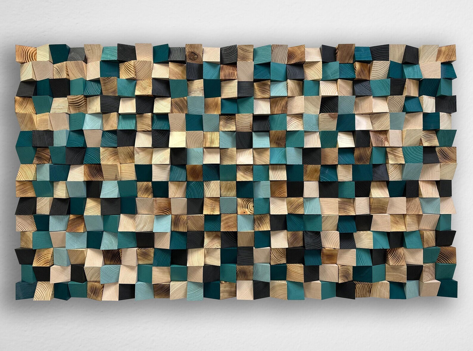 Wood Wall Art Large Size, Wooden Wall Decor Modern Rustic Piece