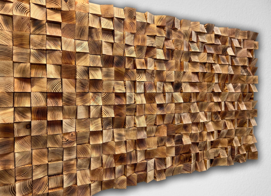View of Elegant Wall Art Decor, Wood Wall Art for Scandinavian Decor, Home ...
