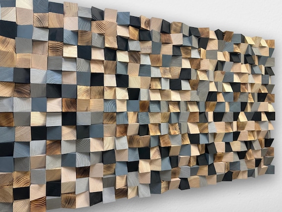 Wood wall art large size, Wooden wall decor modern rustic piece, Decorative wall art for the home, living room decor, wooden wall decor, 3D