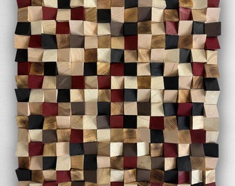 Abstract Wood Wall Art – Minimalist Wooden Decor for Modern Home