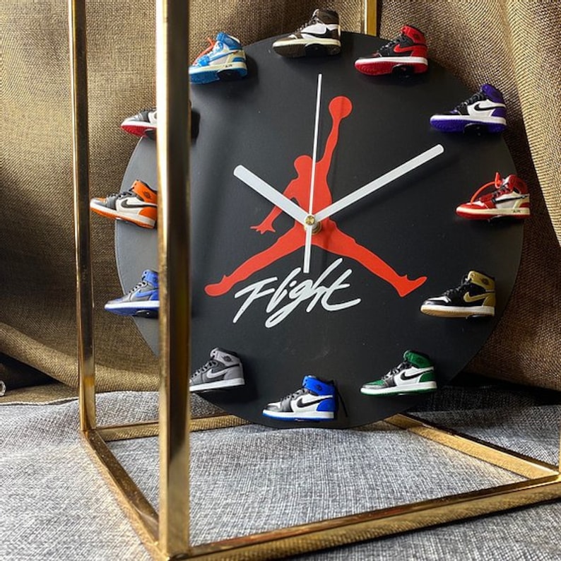 jordan 3d mini sneaker clock
