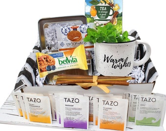 Tea Lovers Gift Box, Tazo Tea, Mug, Waffles & Honey