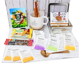 Perfect TEA LOVER gift Get Well Soon for women / men, mom gift, Mug, Snacks, thinking of you or thank you care package gift basket