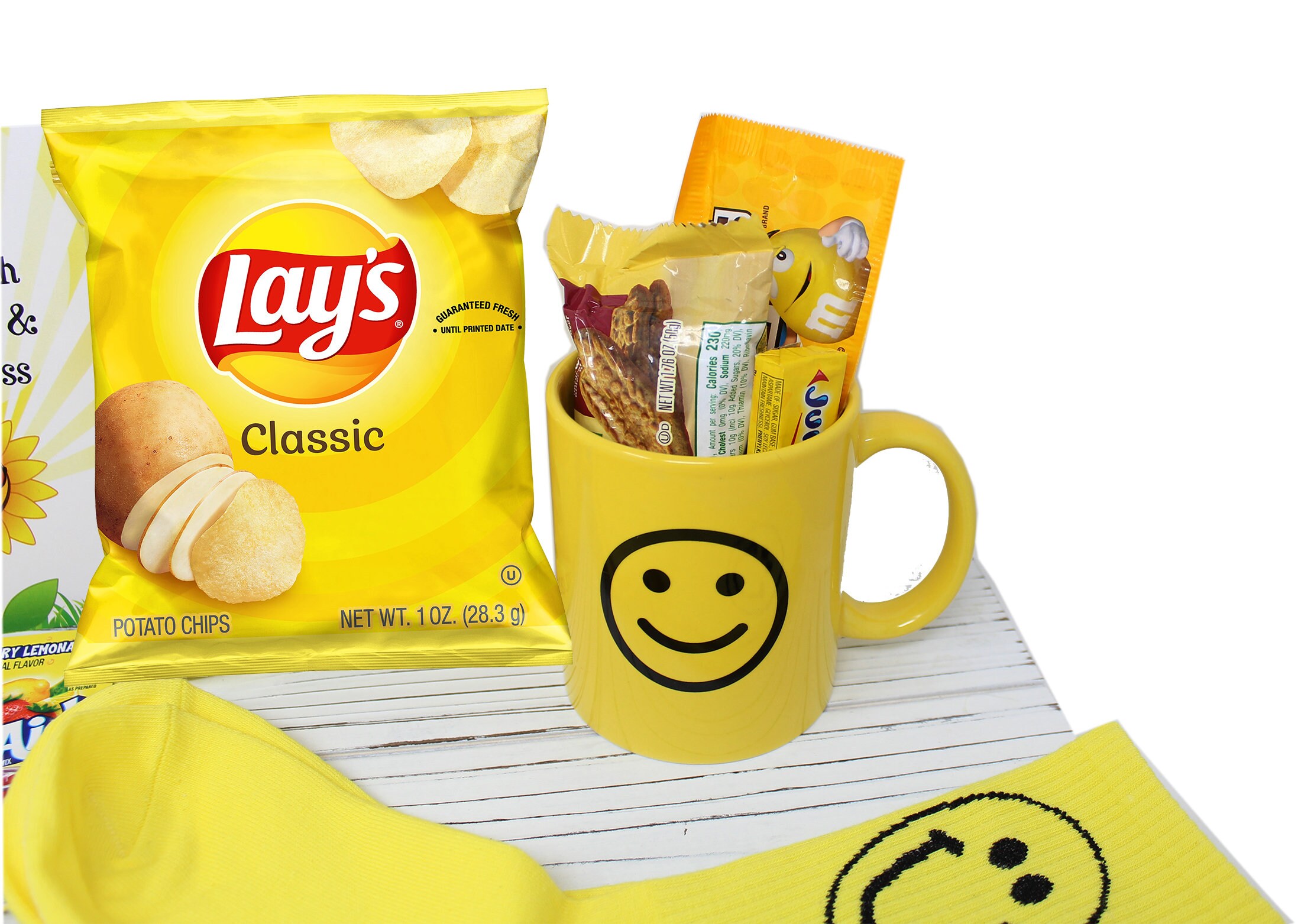 Sunshine Care Package Gift Basket all Yellow goodies Happy Etsy