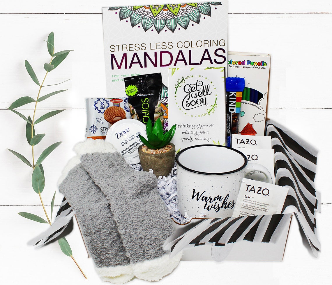 Get Well Soon Gift Basket Care Package for Women Surgery Etsy