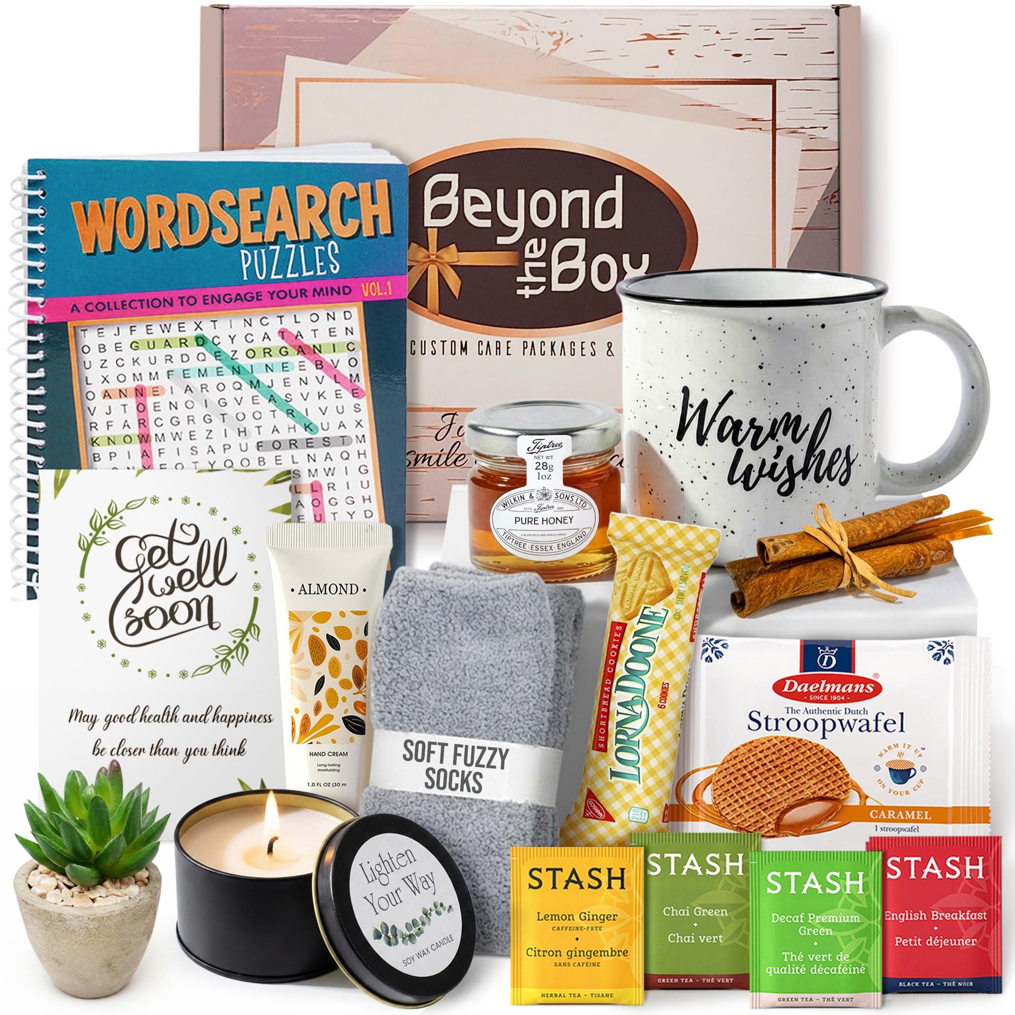 Get Well Soon Gift Basket for Women | Care Package W/snacks & After ...