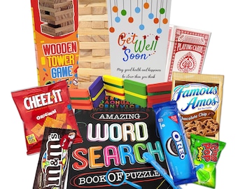 Kids Get Well Gift Basket, Activity Games, Toys, Snacks