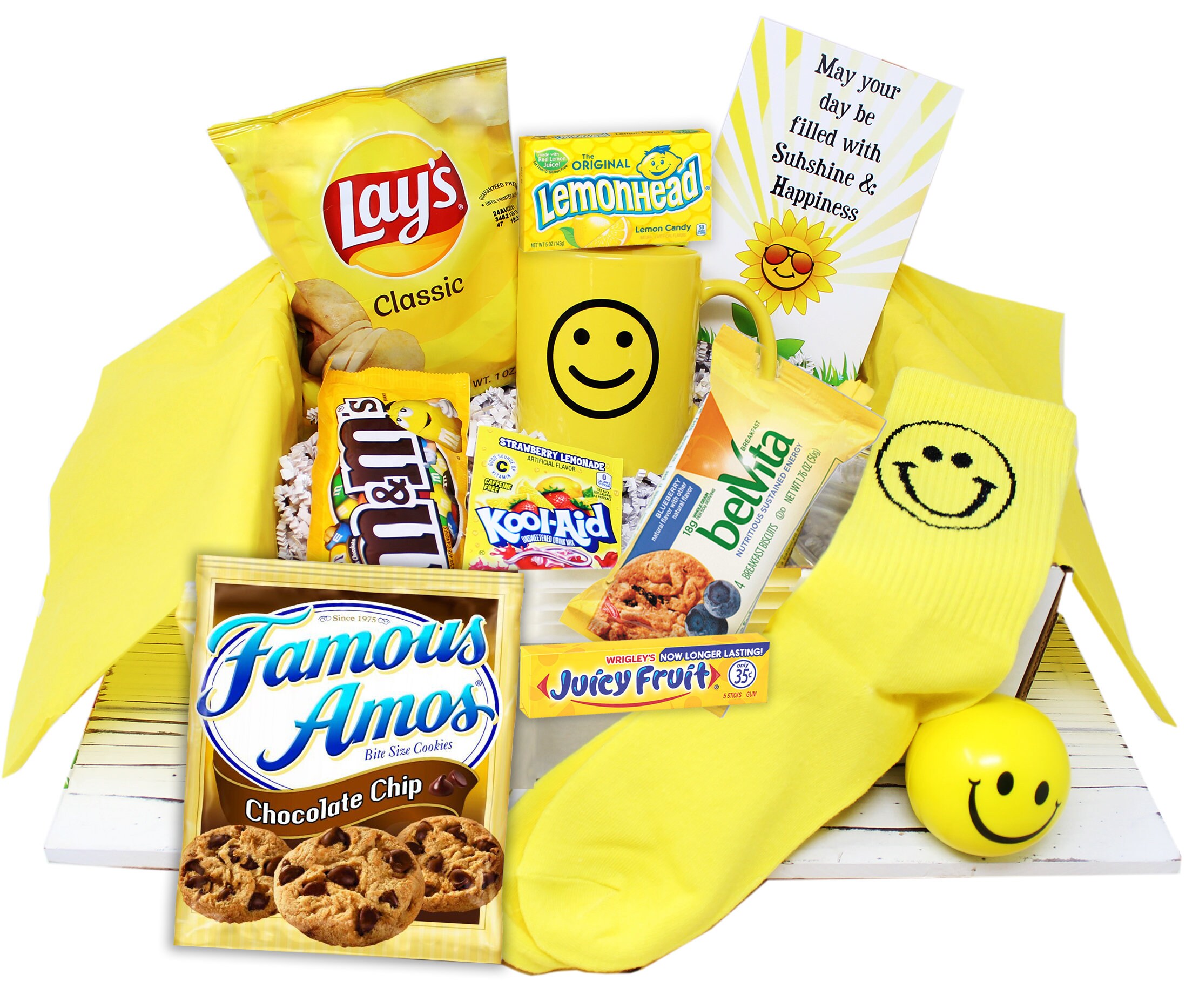 Sunshine Care Package Gift Basket all Yellow goodies Happy Etsy