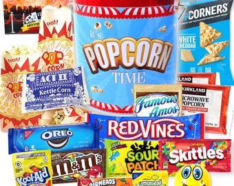Movie Night Snack Gift Basket, Popcorn Lover Candy Variety