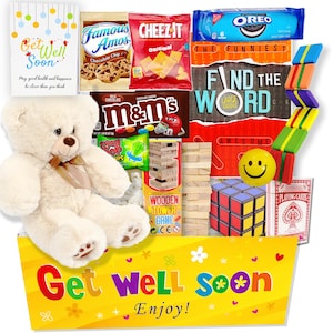 Get Well Soon Gift Baskets California, Ultimate GET WELL GIFT basket, package for kids, Care package, toys, candy & snacks