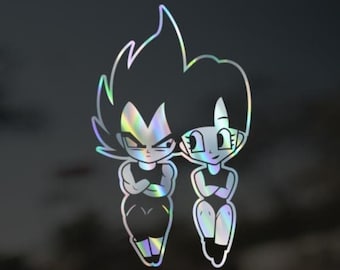 Saiyan Love Vegeta Stare Bulma vinyl decal 5" x 8.24"