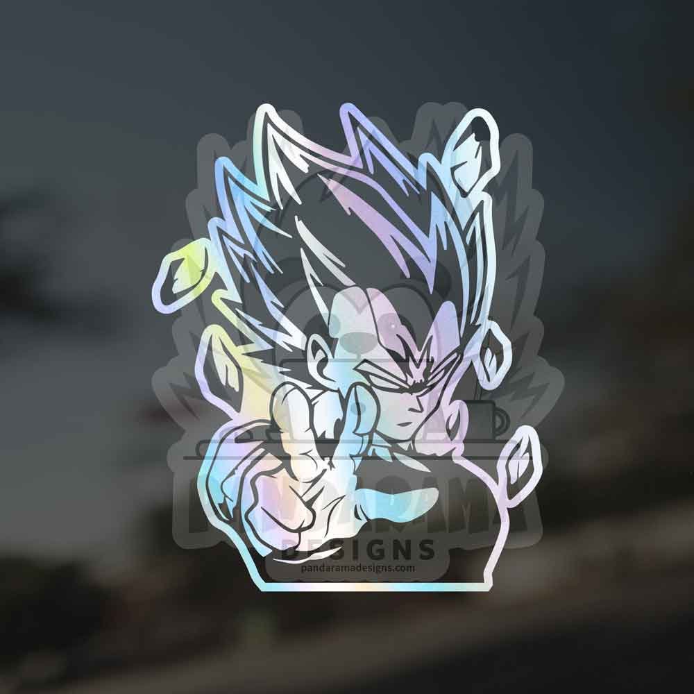 Dragon Ball Vegeta SSJ2 Attack 3- 6 Vinyl Decal Stickers