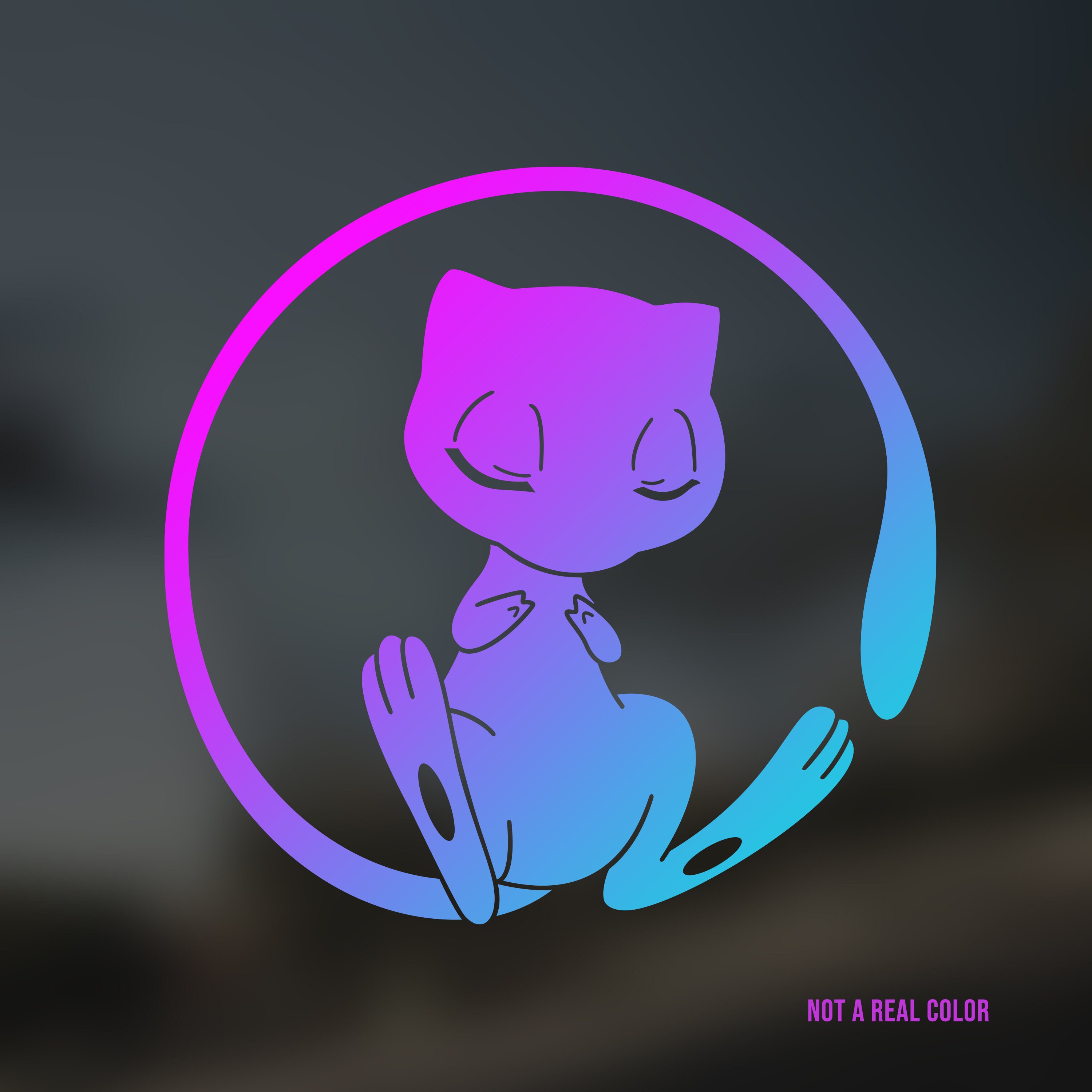 Sleepy Mew Pokemon Decal video game card game Etsy